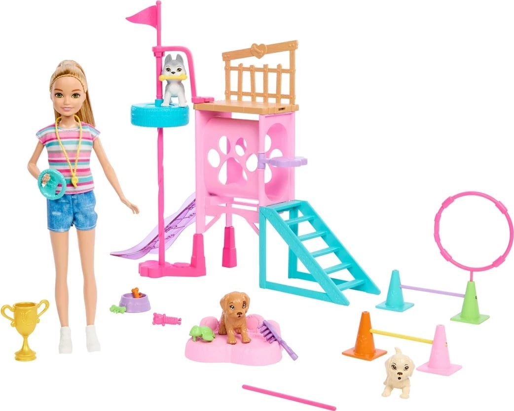 Set lodrash Barbie Dog Playground + Stacie MATTEL HRM10, Shumëngjyrësh