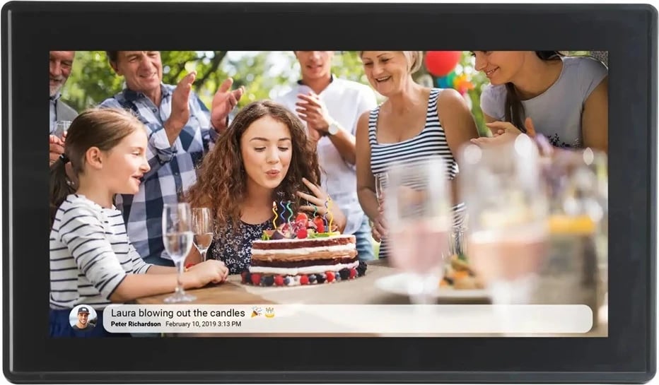 Kornizë dixhitale Denver PFF-1515B, 15.6", Touchscreen, Wi-Fi, 16 GB, E zezë