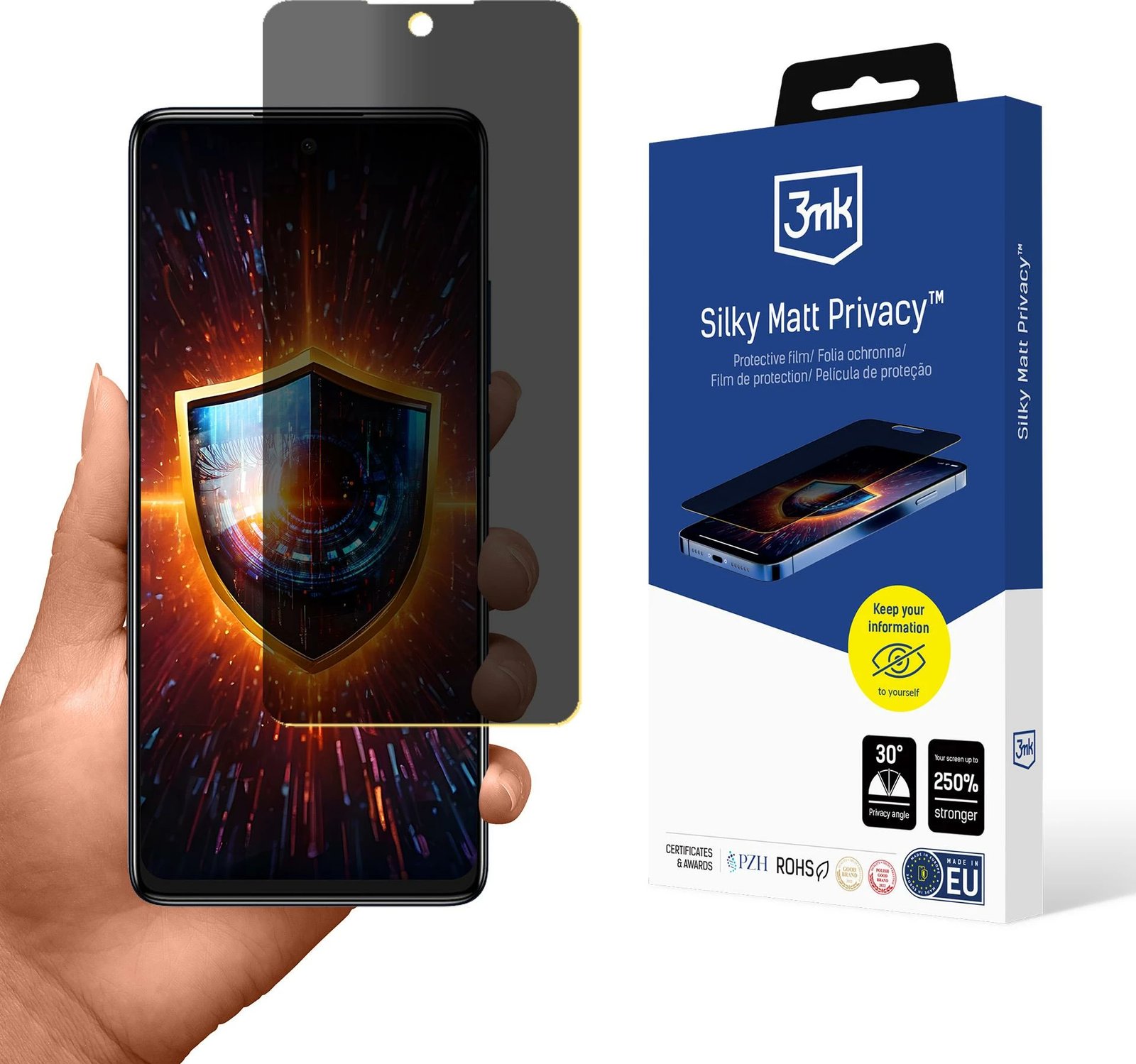 Mbështjellës privatësie 3mk Silky Matt Privacy për TCL 50 SE, mat