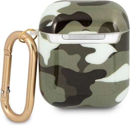 Mbështjellës Guess GUA2UCAMA për AirPods 1/2, Camouflage, Jeshil
