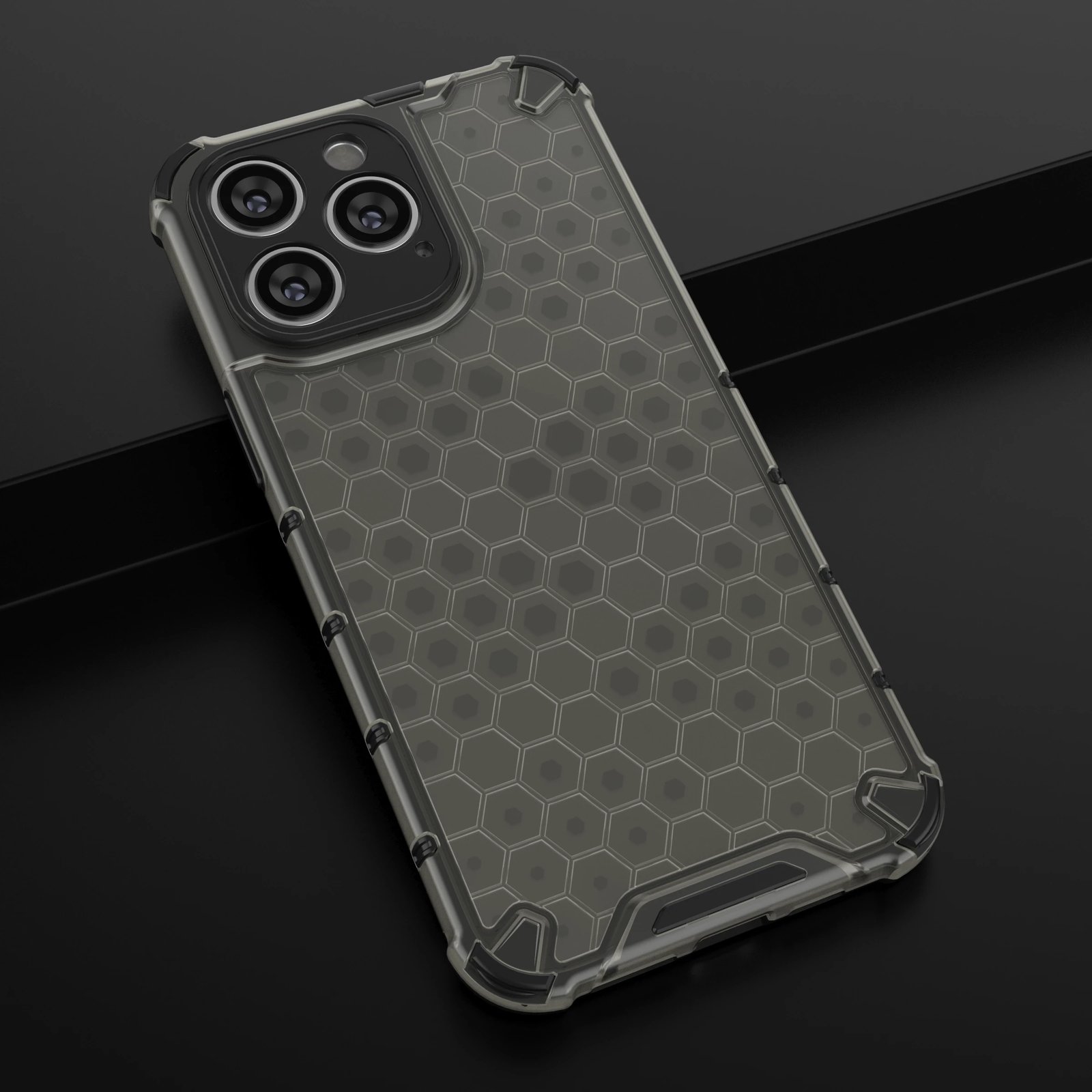 Mbështjellës Hurtel Honeycomb për iPhone 14 Pro Max, i zi Mbështjellës Hurtel Honeycomb për iPhone 14 Pro Max, i zi
