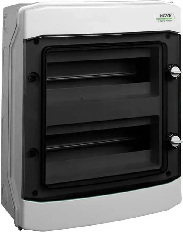 Kasë plastike për instalim sipërfaqësor noark 1489, 2 rreshta, 12 module, IP65, 1500V DC