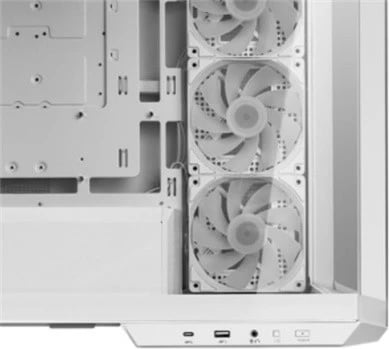 Kasë MSI MAG PANO M100R PZ, Micro Tower, RGB, Tempered Glass, Bardhë