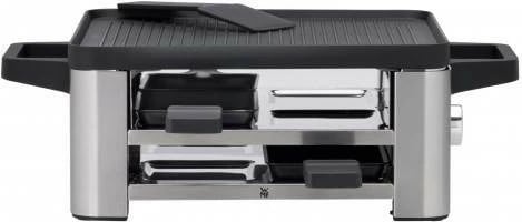 Raclettegrill WMF Lono, çelik inox, 4 persona, pllaka të lëvizshme, e zezë