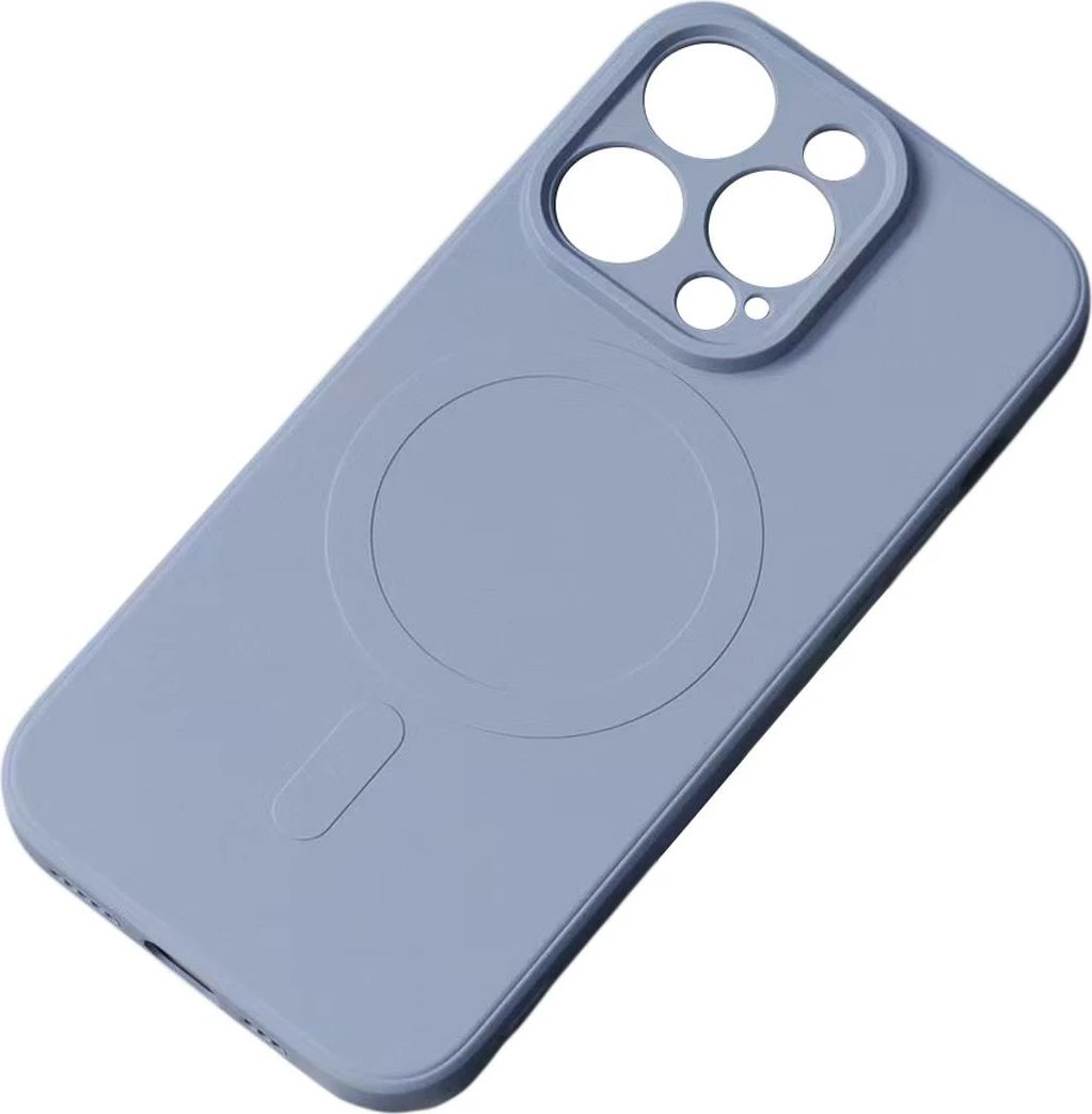 Mbështjellës silikoni Hurtel për iPhone 15 Pro, MagSafe, Gri
