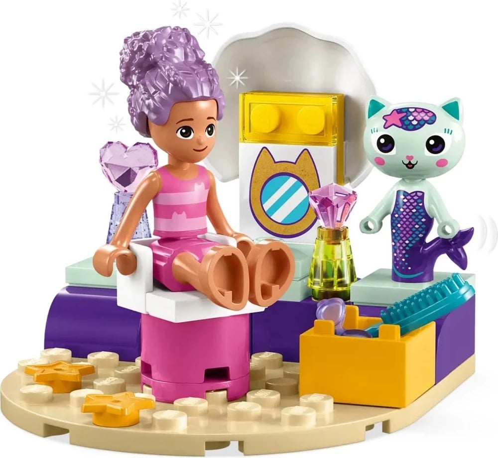 Set LEGO Gabby's Dollhouse 10786 Gabby & Mercat's Ship & Spa, shumëngjyrësh