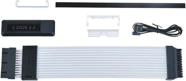 Kabllo 24-pin RGB për pllakë amë LIAN LI Strimer Wireless me kontrollues, e bardhë