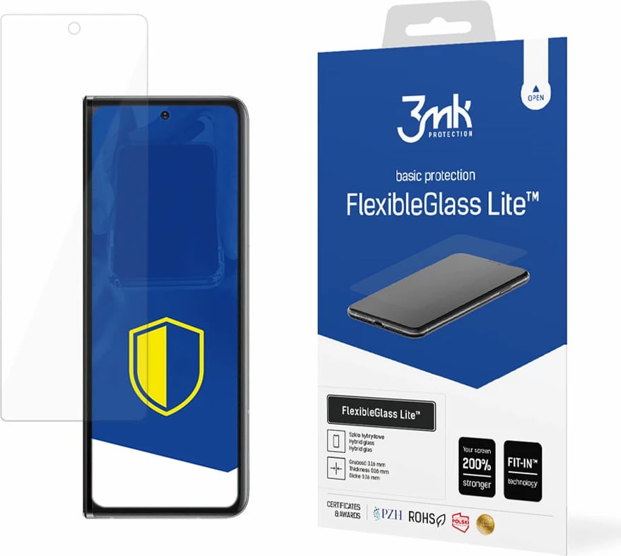 Mbrojtës ekrani FlexibleGlass Lite për Samsung Galaxy Z Fold2 5G, 3mk Protection, ultra i hollë, transparent