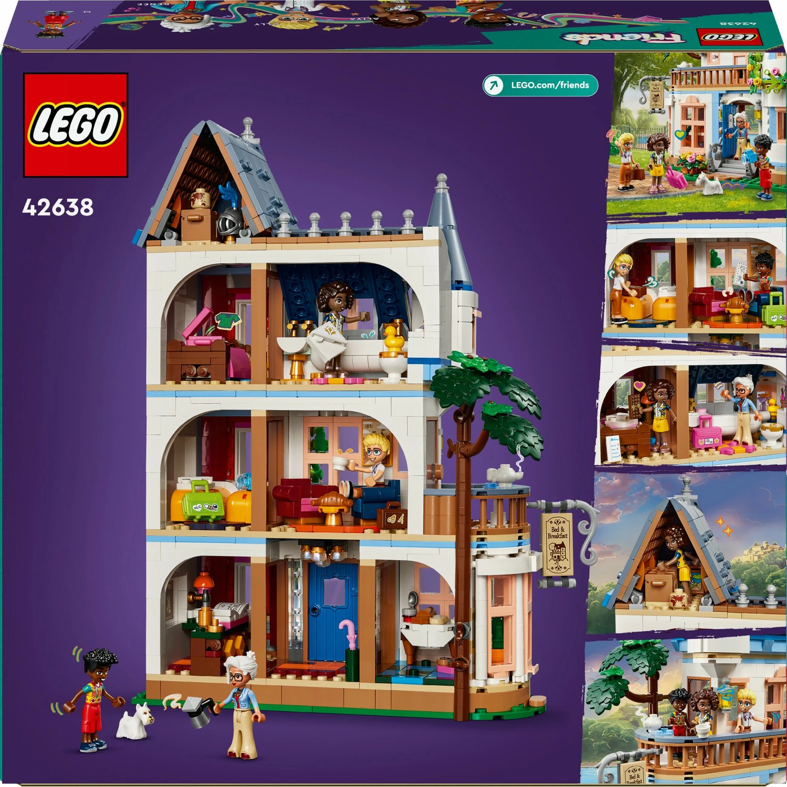Set ndërtimi LEGO Friends 42638, kështjellë me akomodim, shumëngjyrësh