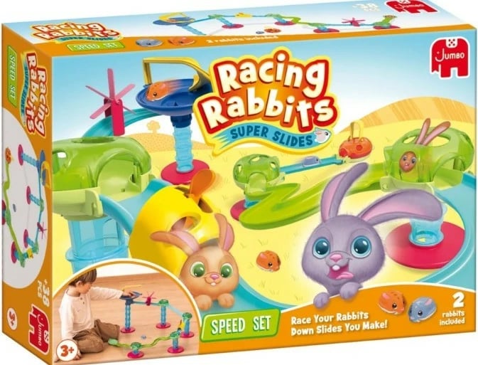 Set ndërtimi Racing Rabbits Speed, Tm Toys, 15 pjesë, me 2 lepuj lodër, shumëngjyrësh