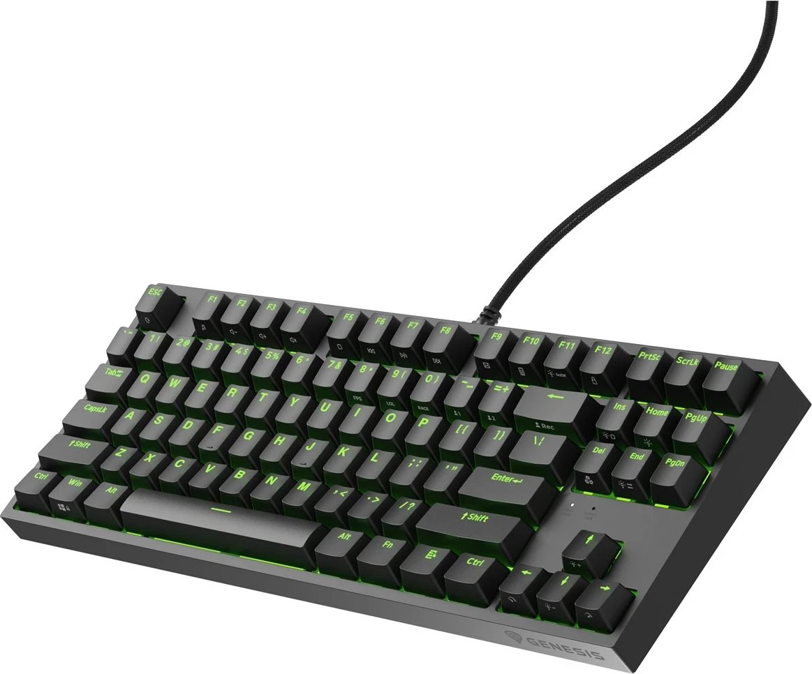 Tastierë GENESIS Thor 404 TKL, Gaming, USB, QWERTY, Anglisht, E zezë