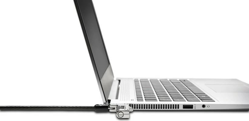 Kabllo sigurie Kensington Slim NanoSaver, kombinim mekanik, 1.8m, e zezë/metal