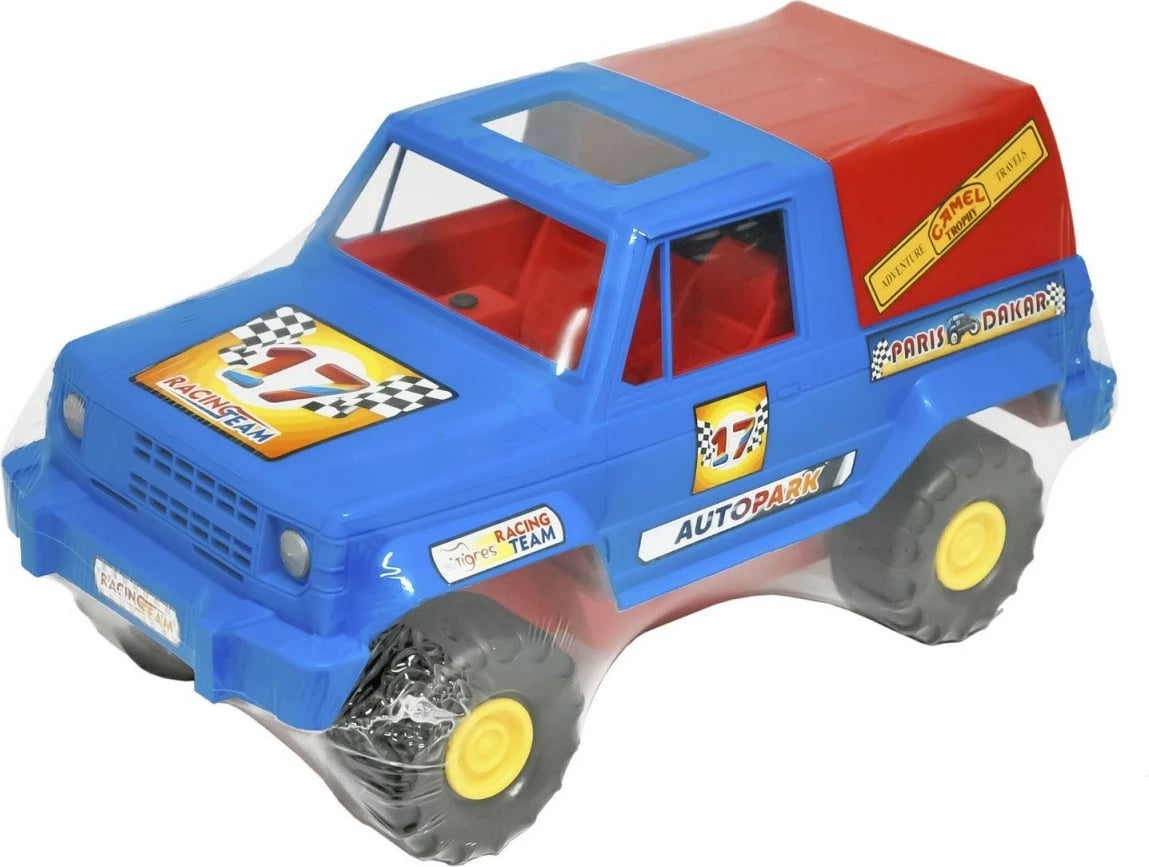 Lodër makinë terreni Wader Color Cars Off-road, plastike, 38 cm, kaltër