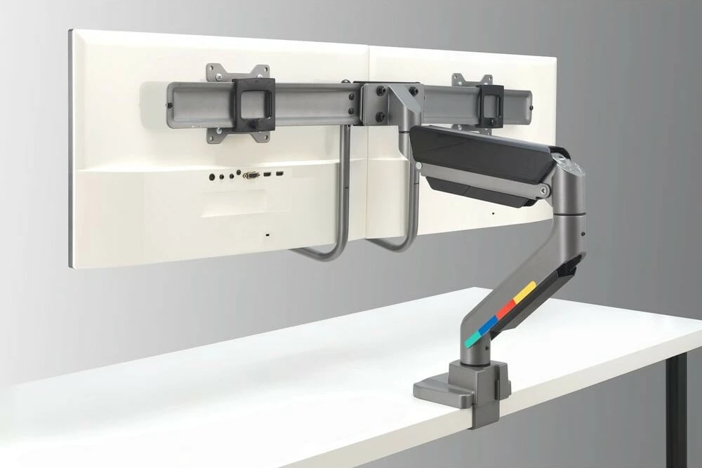 Krah monitori Kensington SmartFit për 2 monitorë deri 32", rregullim me gaz, gri