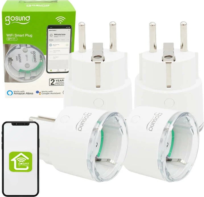 Prizë e mençur WiFi Gosund SP111, 3680W, 16A, set 4 copë, e bardhë Prizë e mençur WiFi Gosund SP111, 3680W, 16A, set 4 copë, e bardhë