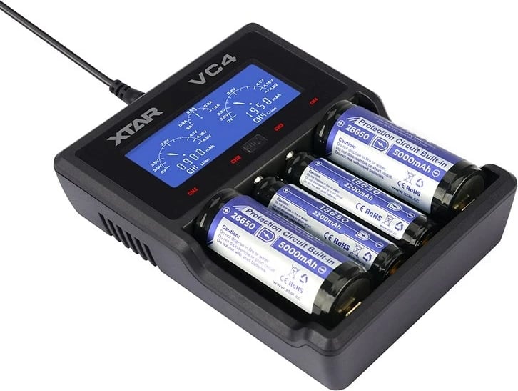 Bateri shtëpiake XTAR VC4, USB