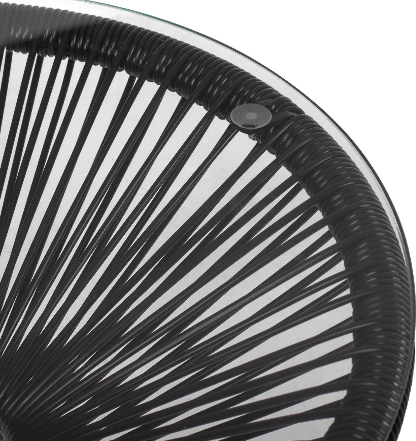 Tavolinë anësore profesionale Allegra, metal i zi dhe ratan i zi, FH5874.01, D47x45Hcm Tavolinë anësore profesionale Allegra, metal i zi dhe ratan i zi, FH5874.01, D47x45Hcm