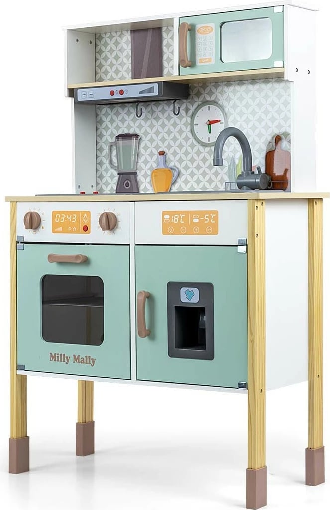 Set lodër kuzhinë prej druri Milly Mally Bjorn Mint me aksesorë