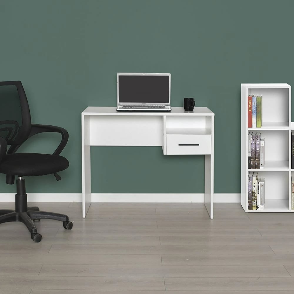 Tavolinë studimi Hanah Home, e bardhë, Cms-105-Bb-1