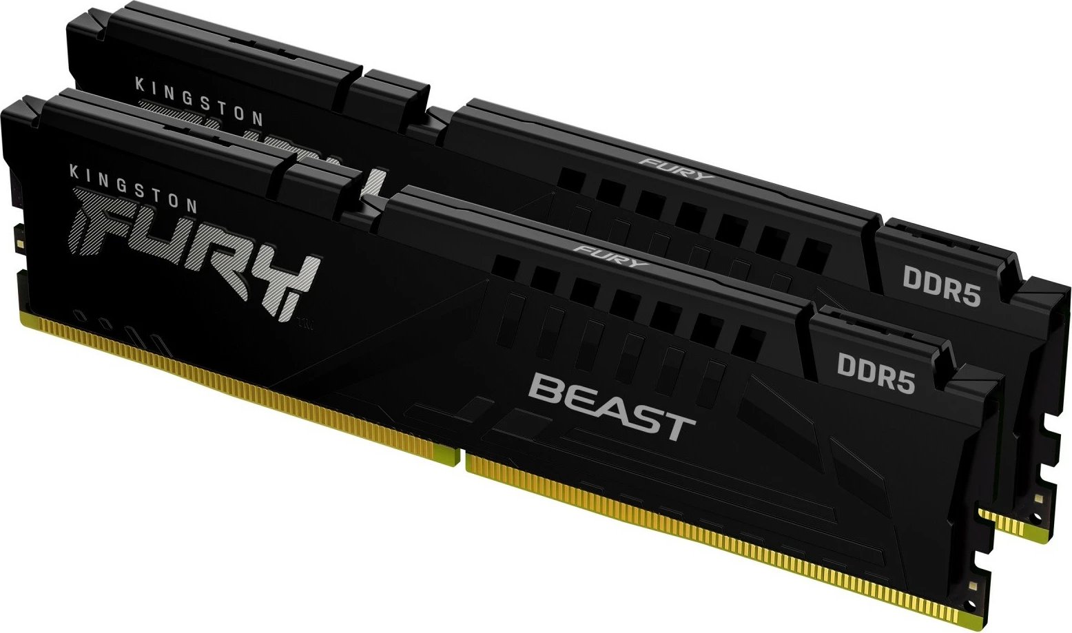 RAM Memorje Kingston Fury Beast DDR5, 32GB (2x16GB), 6400MHz, CL32, e zezë
