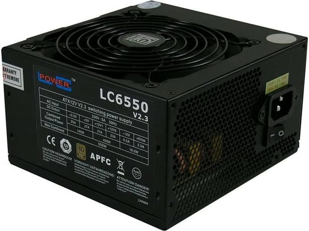 Furnizues energjie LC-Power LC6550 V2.3, 550W, 80 PLUS Bronze, jo-modular, i zi