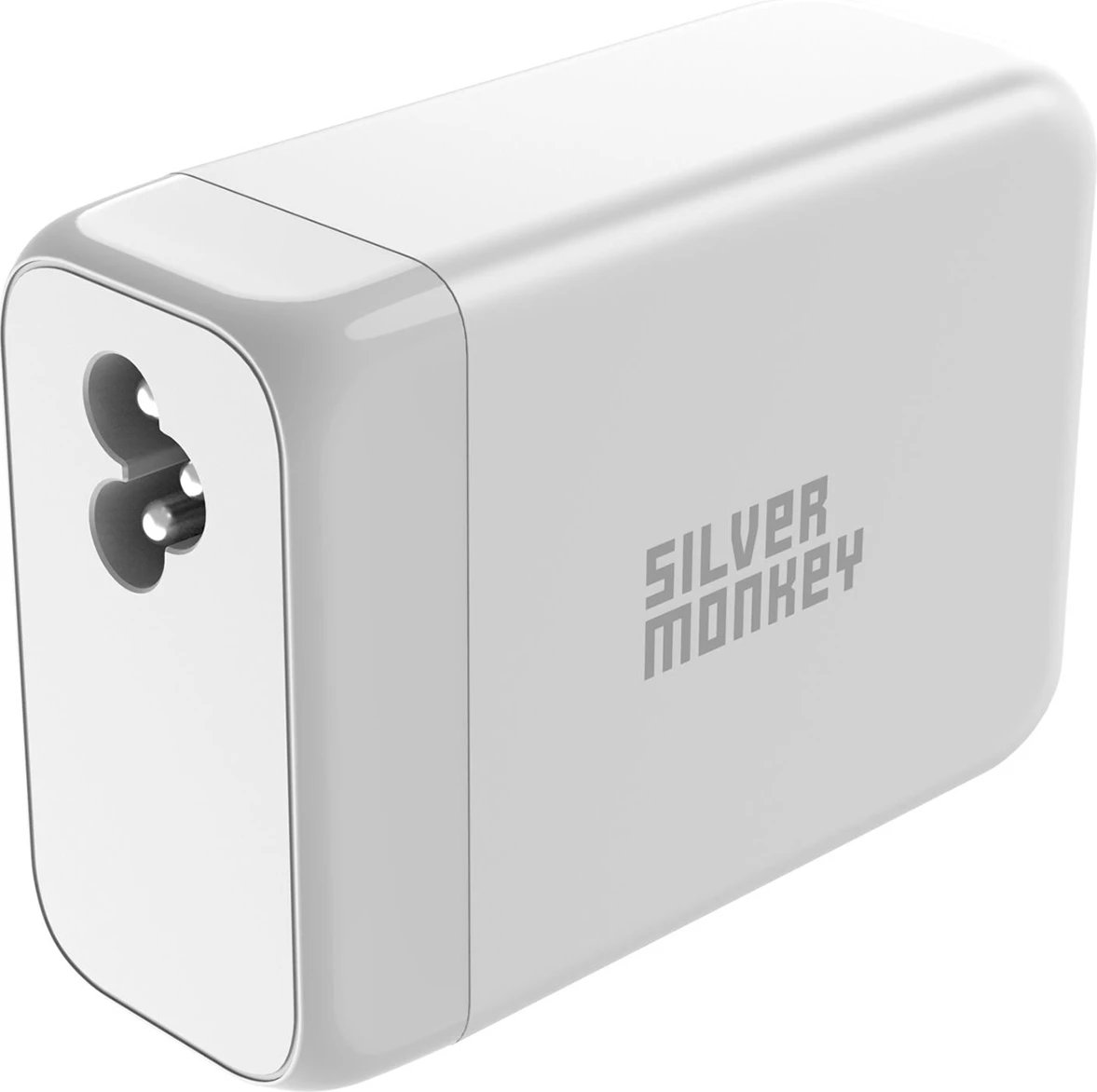 Karikues muri Silver Monkey SMA156, 200W, 3x USB-C PD, 1x USB-A QC 3.0, me kabllo të ndashme, Bardhë