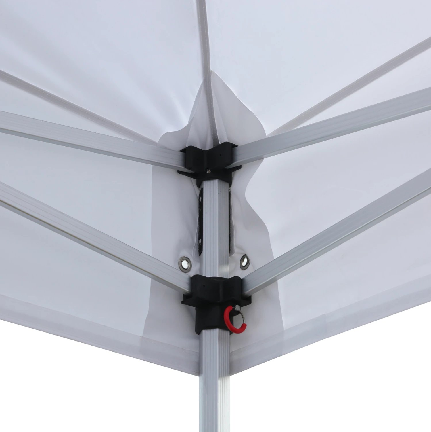 Gazebo me 4 hije anësore CRESSEN FH21099.01 i palosshëm, kornizë alumini argjendi, e bardhë 3x6x3.4Hm