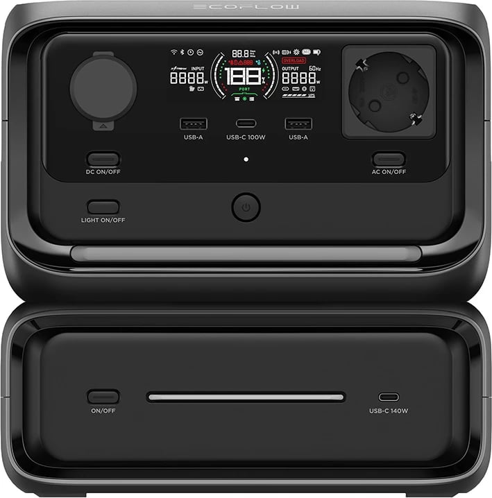 Stacion portativ energjie EcoFlow River 3 Max, 572 Wh, LiFePO4, i zi