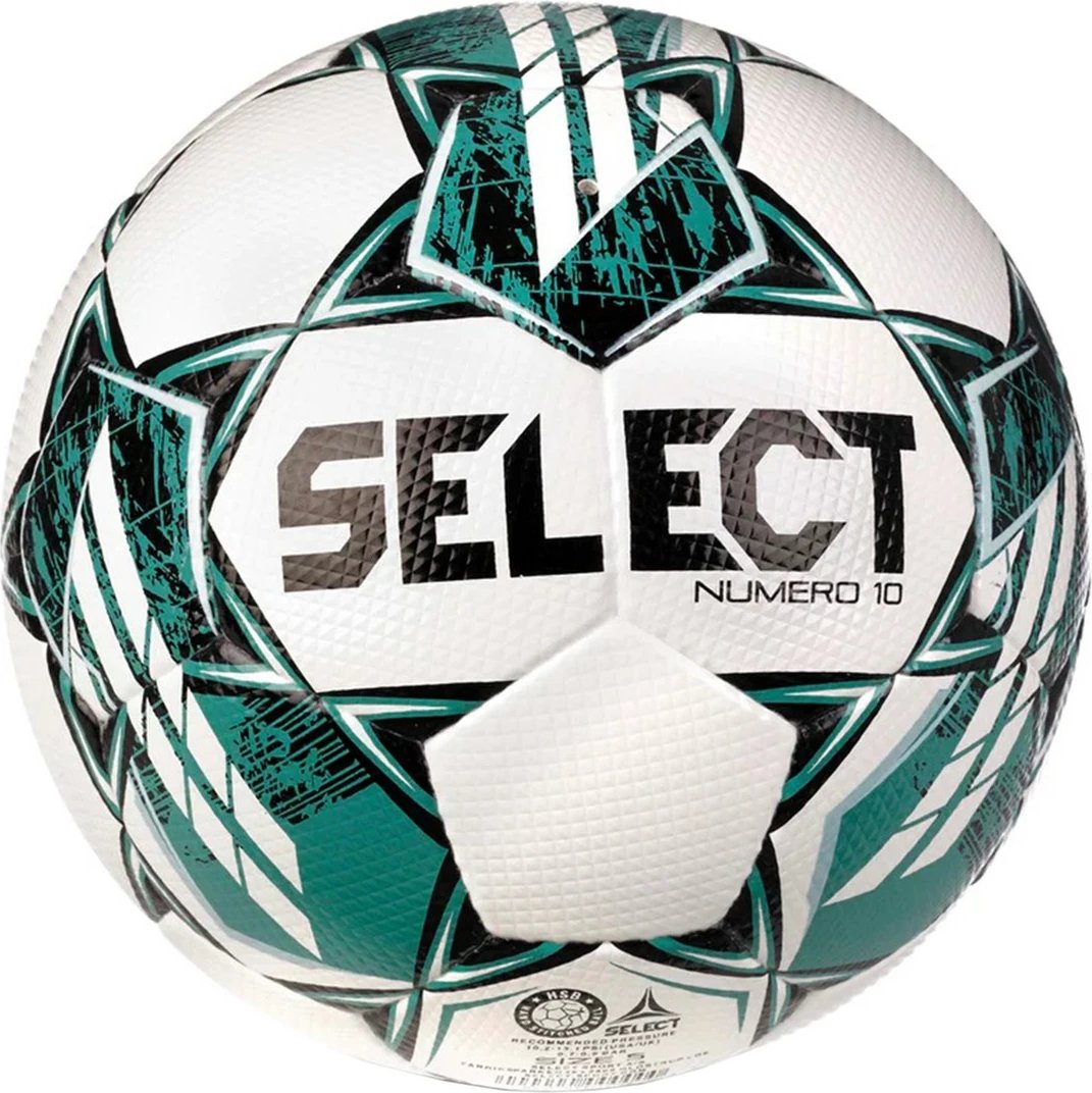 Top futbolli Select Numero 10 FIFA Basic v23, i bardhë dhe i gjelbër, madhësia 5