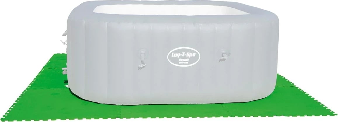 Mbrojtës dyshemeje për pishinë Bestway Flowclear 78cm x 78cm, i gjelbër, set prej 8 copësh