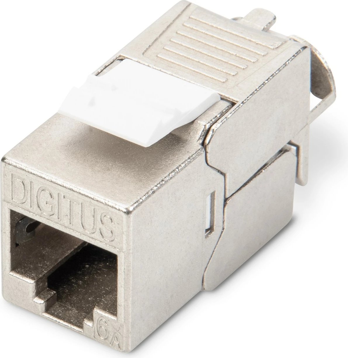 Keystone Jack Digitus Cat6a RJ45, i mbrojtur, metalik