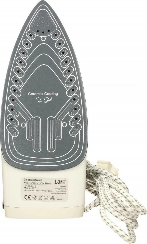 Hekur me avull Lafe LAF02b, 2200W, Qeramik, Zi/Kuq