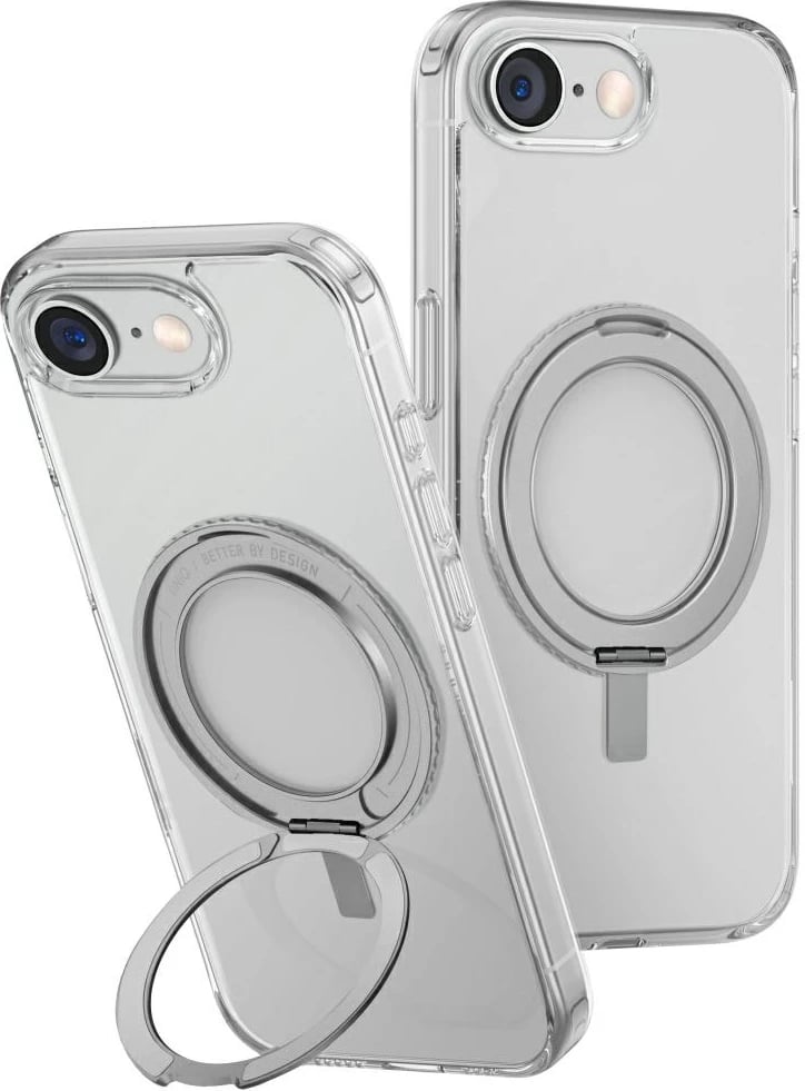 Mbështjellës UNIQ Swivix 360 me këmbë rrotulluese për iPhone 16e, Transparent