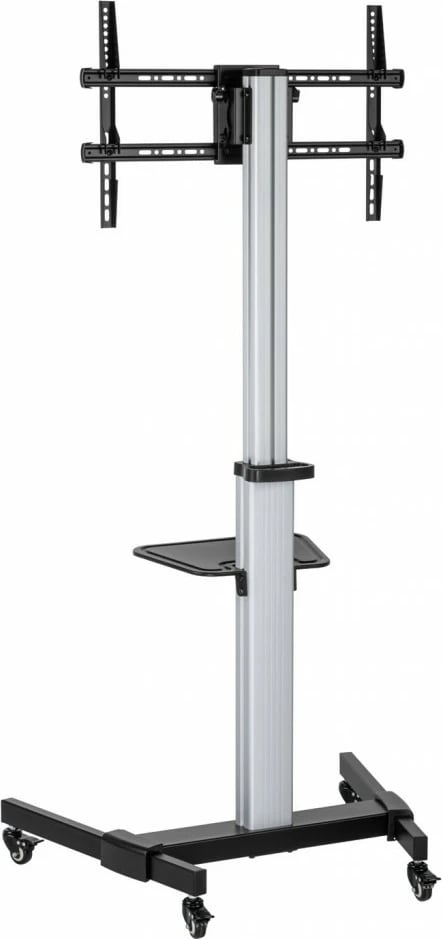 Mbajtës mobil për TV ART STO S-11-AL, për 37-86 inç, 50kg, alumini, zi/argjendtë