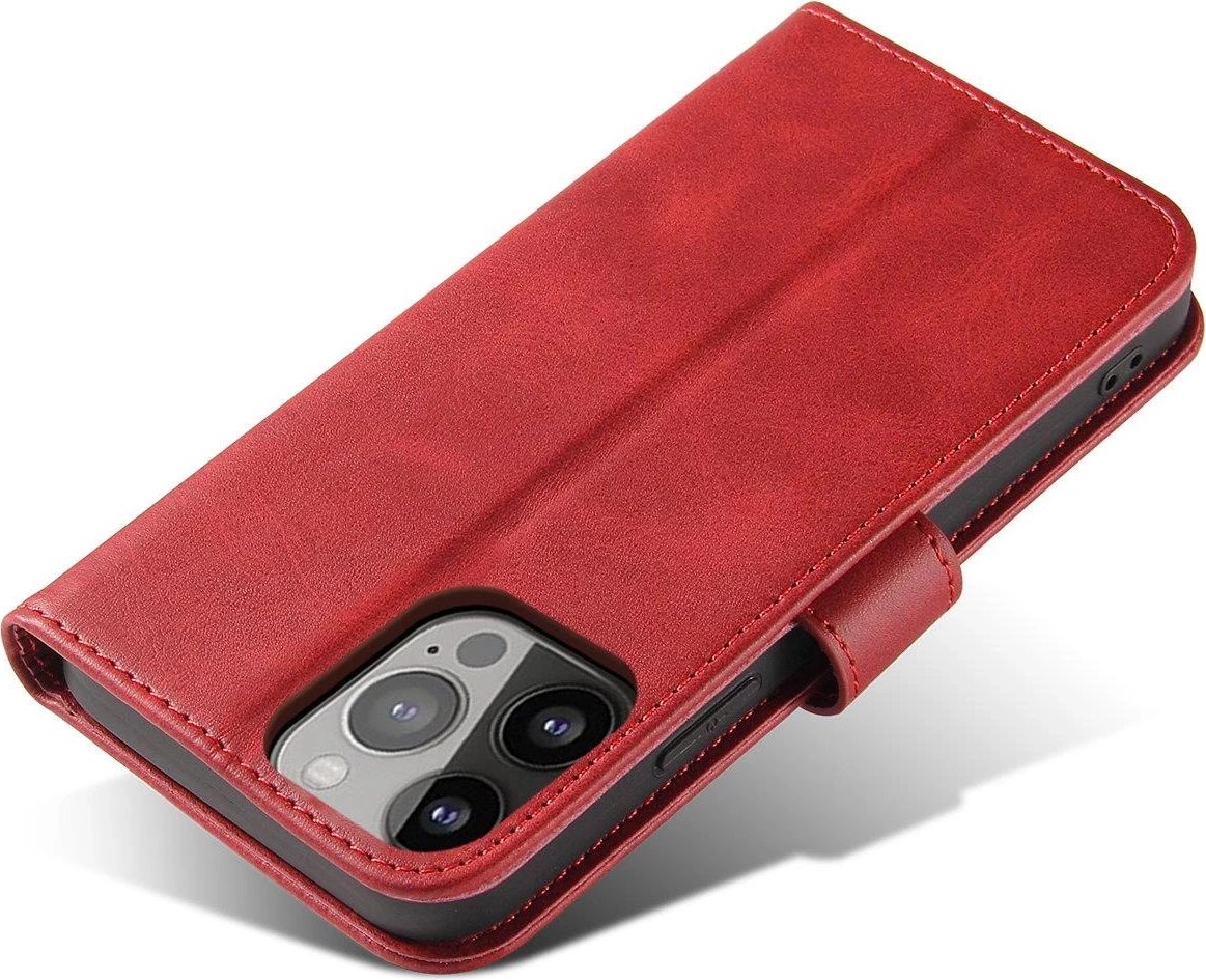 Mbështjellës magnetik me kapak Hurtel për Samsung Galaxy S25, Kuq
