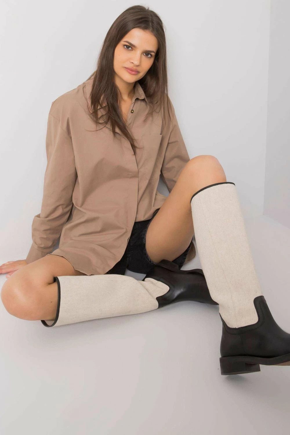 Këmishë për femra Ex Moda 160737, bezhë
