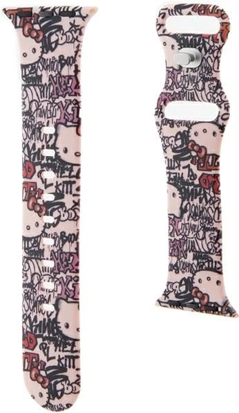 Rrip silikoni Hello Kitty për Apple Watch 38/40/41mm, rozë