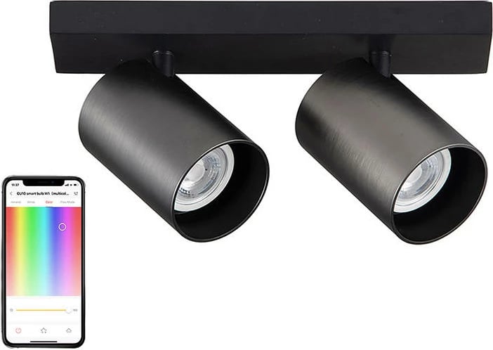 Spot tavani Yeelight YLDDL-0084-B, 2 llamba, smart, e zezë