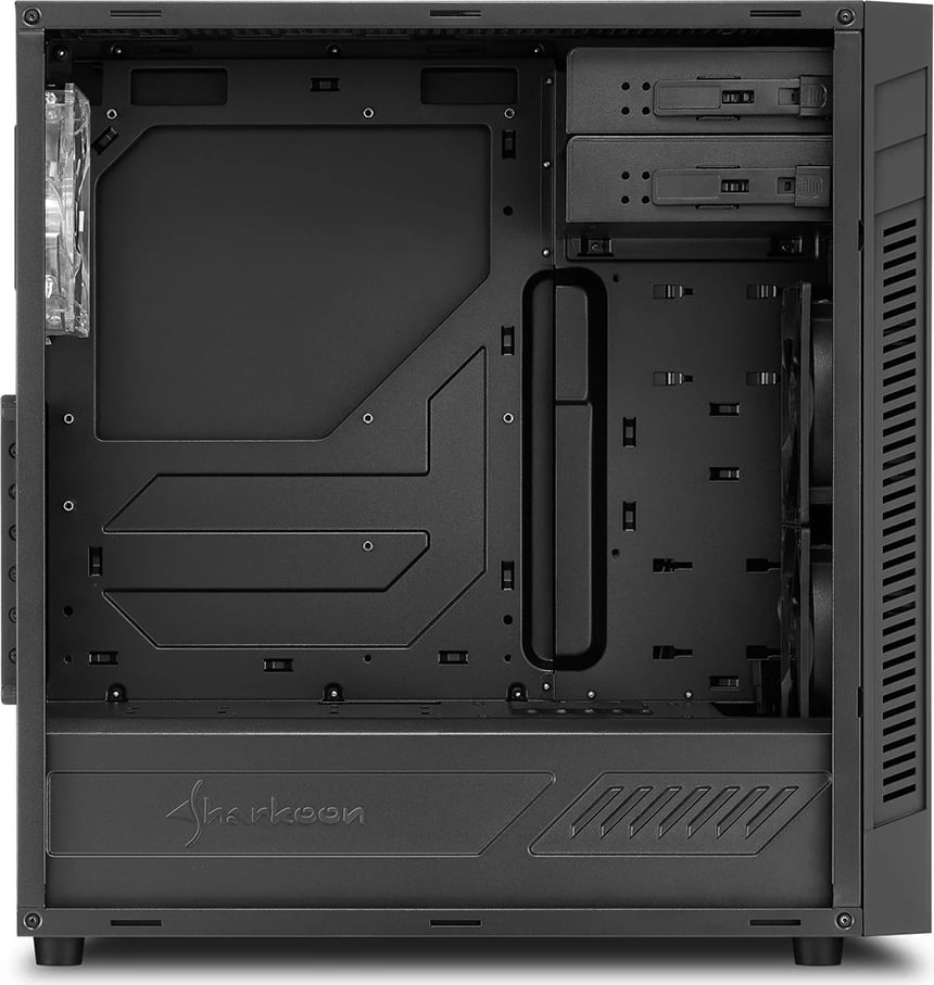 Kasë Sharkoon S25-W, Midi Tower, ATX, micro ATX, Mini-ITX, e zezë