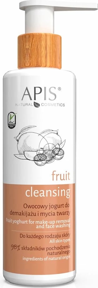 Pastrues fytyre dhe heqës make-up-i për femra APIS Fruit Yogurt, 150ml