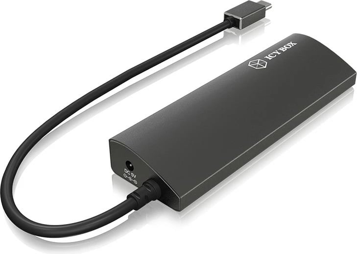 Hub USB ICY BOX IB-AC6405-C, USB 3.2 Gen 1, 5000 Mbit/s, Anthracite