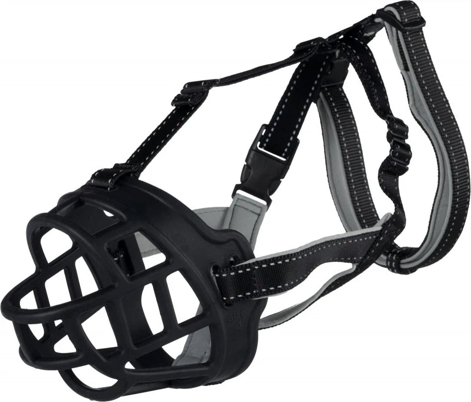 Maskë mbrojtëse për qen Trixie muzzle, nr; L-XL, e zezë