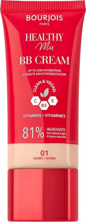 Fondatinë BB Cream për femra Bourjois Healthy Mix 01 Ivory, 30ml