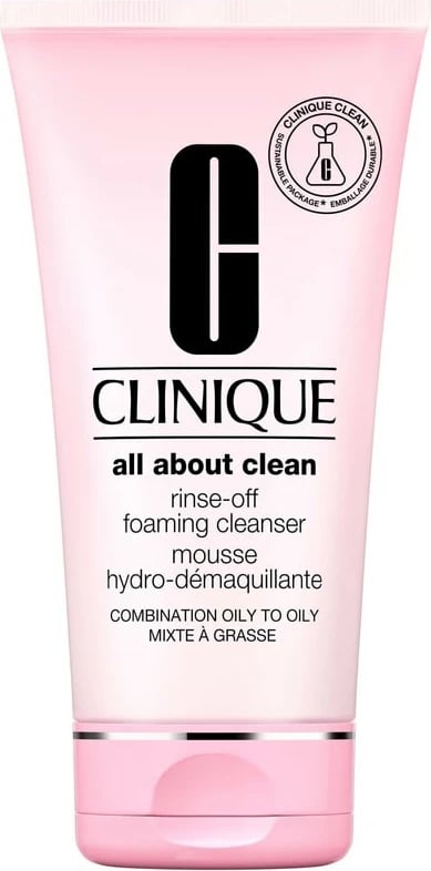 Shkumë pastruese për fytyrë Clinique Rinse-Off Foaming Cleanser për femra 150ml
