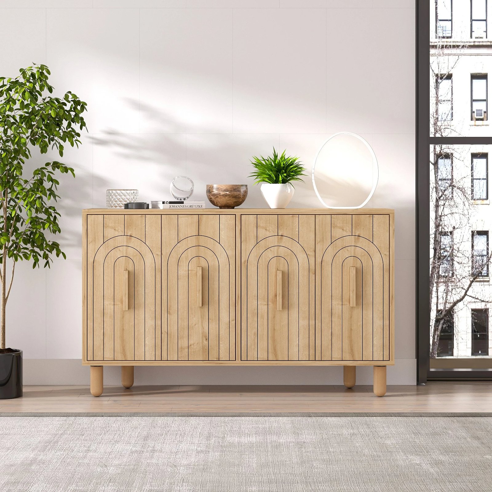 Konsol Skye Decor, ngjyrë lisi Saphire Oak