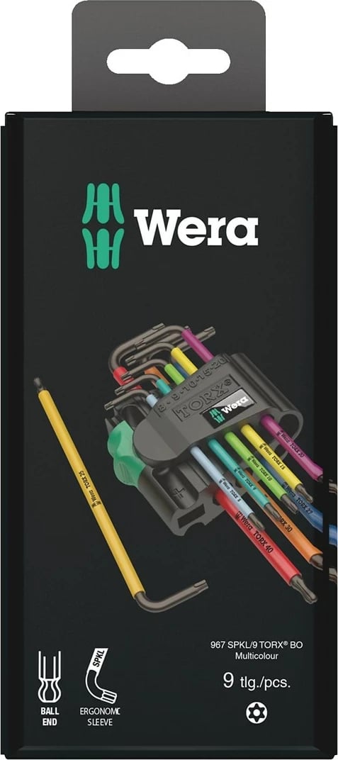 Set çelësash Wera 967/9 TX BO, Multikolor