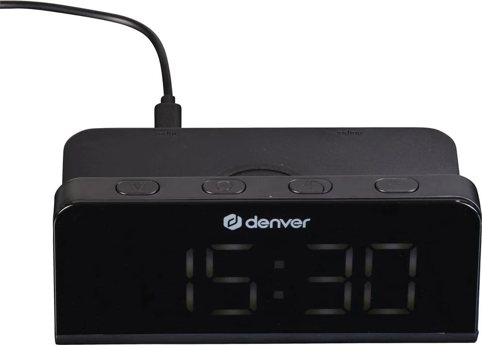 Ora digjitale Denver ECQ-103MK2, LED, USB, e zezë
