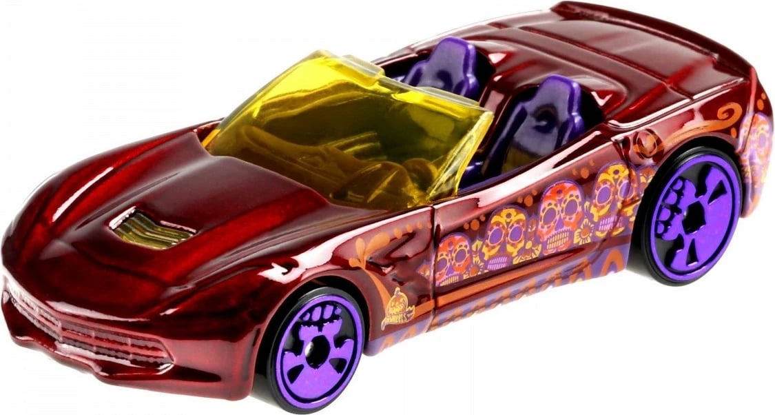 Set makina lodër, Hot Wheels, Halloween Car Assortment DXT91, shkalla 1:64, display 72 copë, ngjyra mix