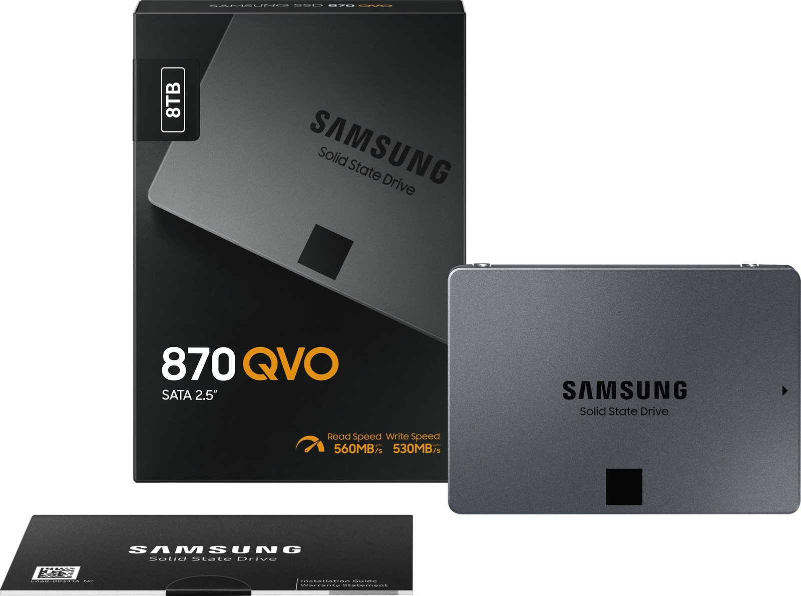 Disk SSD Samsung 870 QVO, 8 TB, 2.5", Gri