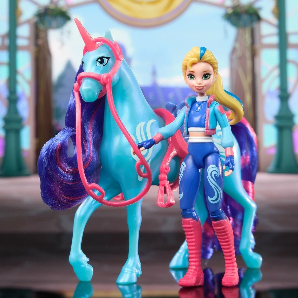 Set figurina Unicorn Academy Spin Master 6071175, Ava dhe Leaf, 11 cm + 13 cm, për vajza